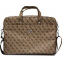 Guess Saffiano 4G Triangle Logo Kompiuterio krepšys 16" ruda