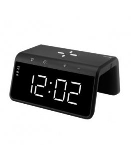 Evelatus - Evelatus Wireless Charging Clock WCC01BK Black