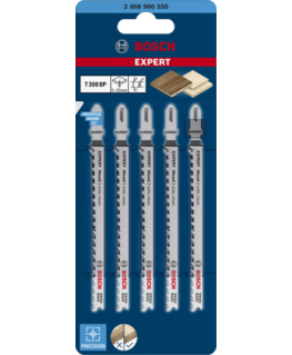 Bosch EXPERT jigsaw blades T308BP 5pcs Wood 2-side clean