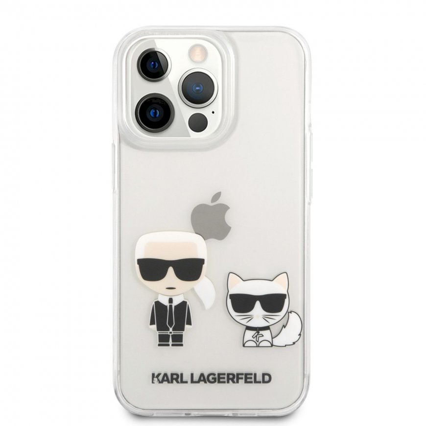 Karl Lagerfeld dėklas skirtas iPhone 13 Pro Max 6,7" KLHCP13XCKTR hard dėklas permatomas Karl & Choupette – 2