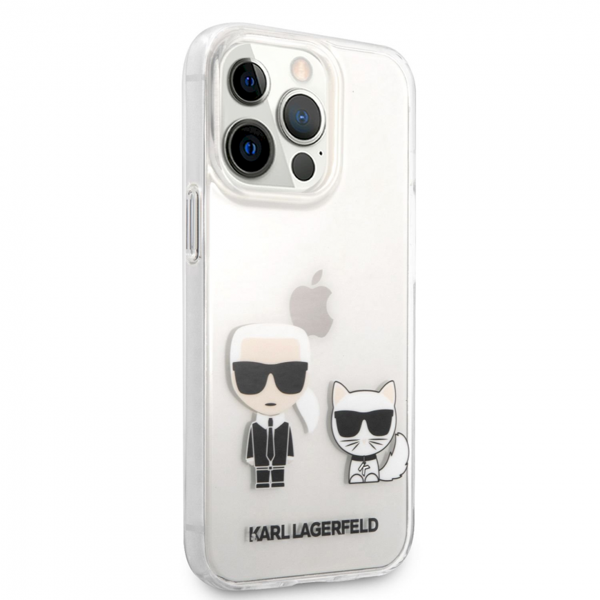Karl Lagerfeld case for iPhone 13 Pro Max 6.7" KLHCP13XCKTR hard case transparent Karl & Choupette – 3