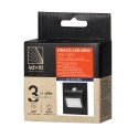 Orno DRACO LED NEW 1.5W, recessed light for stairs, 12VDC, 30lm, 3000K, black, motion and twilight sensor