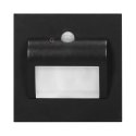 Orno DRACO LED NEW 1.5W, recessed light for stairs, 12VDC, 30lm, 3000K, black, motion and twilight sensor