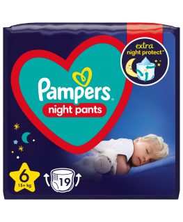 Pampers Night Diapers-Pants, 6, 19 Diapers, 15+ kg