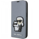 Case Karl Lagerfeld Apple iPhone 14 Pro Max 6.7 Saffiano Karl&Choupette bookcase Silver Case Karl Lagerfeld Apple iPhone 14 Pro Max 6.7 Saffiano Karl&Choupette bookcase Silver