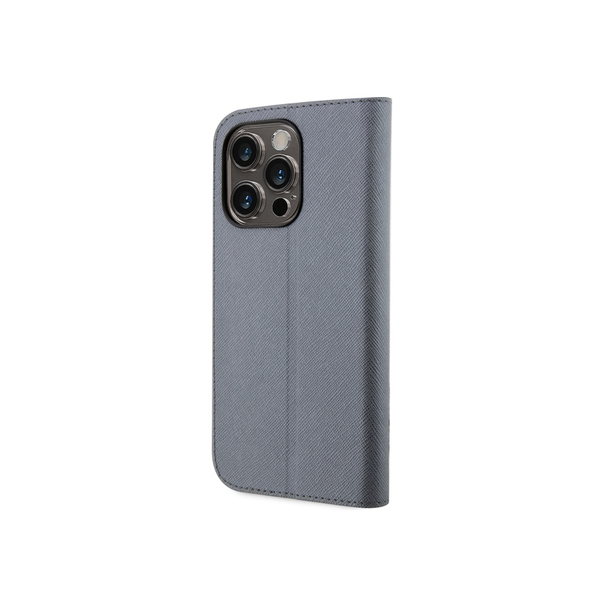 Case Karl Lagerfeld Apple iPhone 14 Pro Max 6.7 Saffiano Karl&Choupette bookcase Silver – 3
