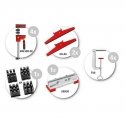 Set of 4 full surface clamps KRE100-2K with accessories, REVO KRE Bessey [KRE-SET-A]