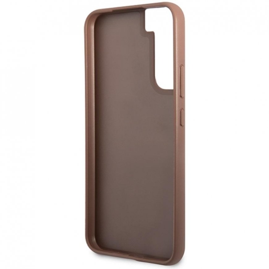 Guess case for Samsung Galaxy S23 GUHCS23SG4GFBR brown hardcase 4G Metal Gold Logo – 3