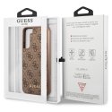 Guess case for Samsung Galaxy S23 GUHCS23SG4GFBR brown hardcase 4G Metal Gold Logo