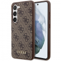 Guess dėklas skirtas Samsung Galaxy S23 GUHCS23SG4GFBR ruda hardcase 4G Metal Auksinė Logo