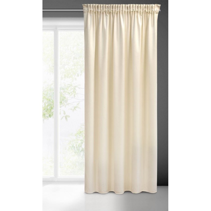 Eurofirany PIERRE CARDIN SIBEL Naktinė užuolaida iš minkšto aksomo, 260 g/m2, 140X270 cm, juosta / tunelis / kabliukai, spalva: – 2