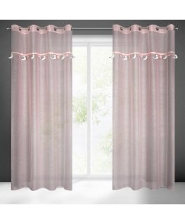 Euro curtains FIR/MOON/2/PINK 140X250
