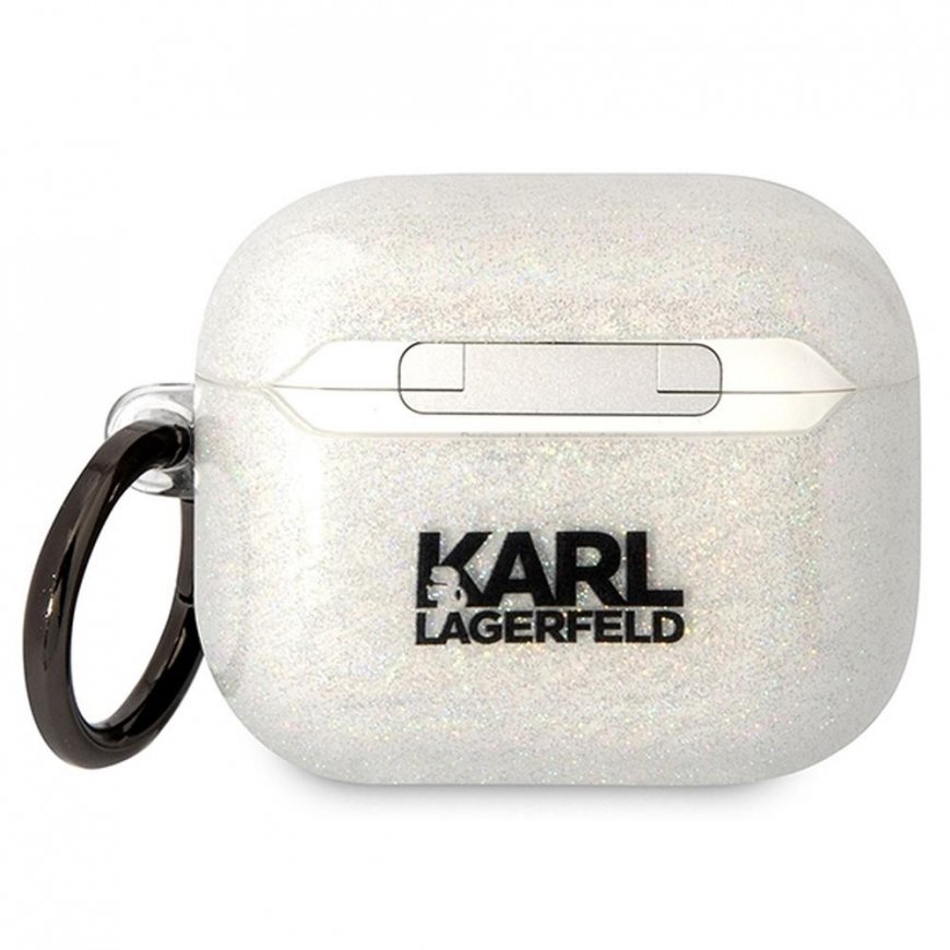 Headphones for Karl Lagerfeld Airpods 3 KLA3HNKCTGT transparent Gliter Karl&Choupette – 3