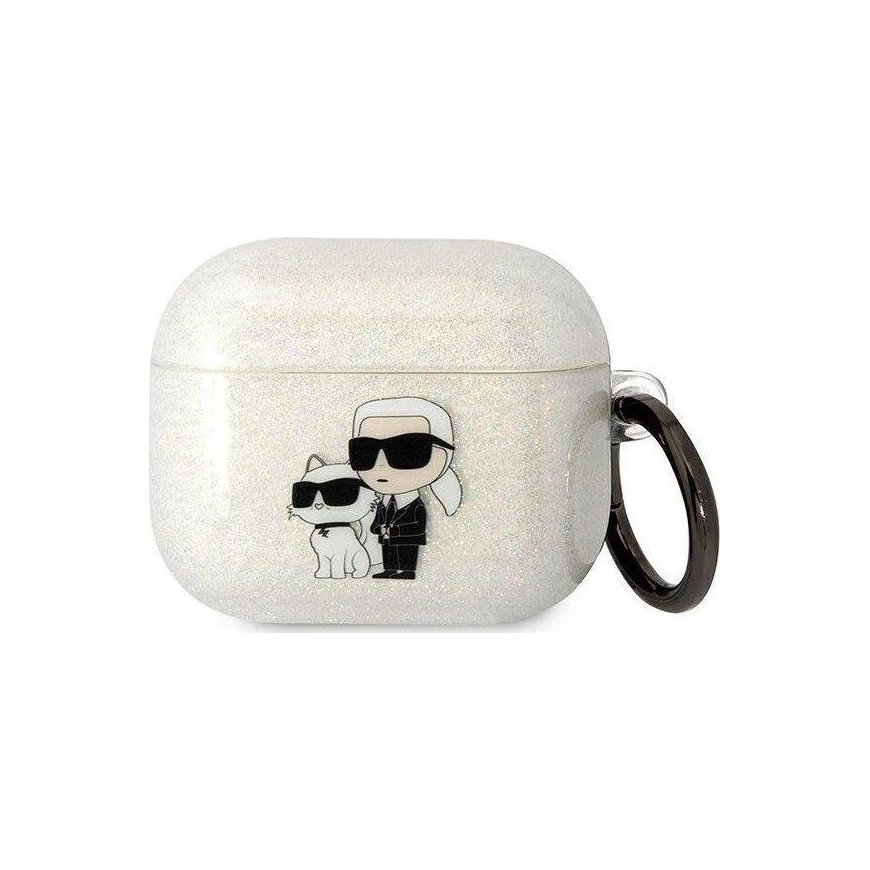 Headphones for Karl Lagerfeld Airpods 3 KLA3HNKCTGT transparent Gliter Karl&Choupette – 4