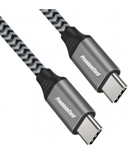 Cable USB PremiumCord USB-C - USB-C 1.5 m Black-gray (ku31cw15)