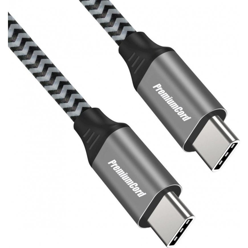 Cable USB PremiumCord USB-C - USB-C 1.5 m Black-gray (ku31cw15)