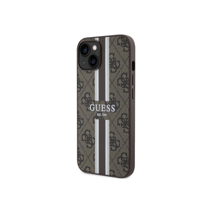 Karl Lagerfeld Guess case for iPhone 14 6.1" GUHMP14SP4RPSW brown harcase Magsafe 4G Printed Stripes – 2