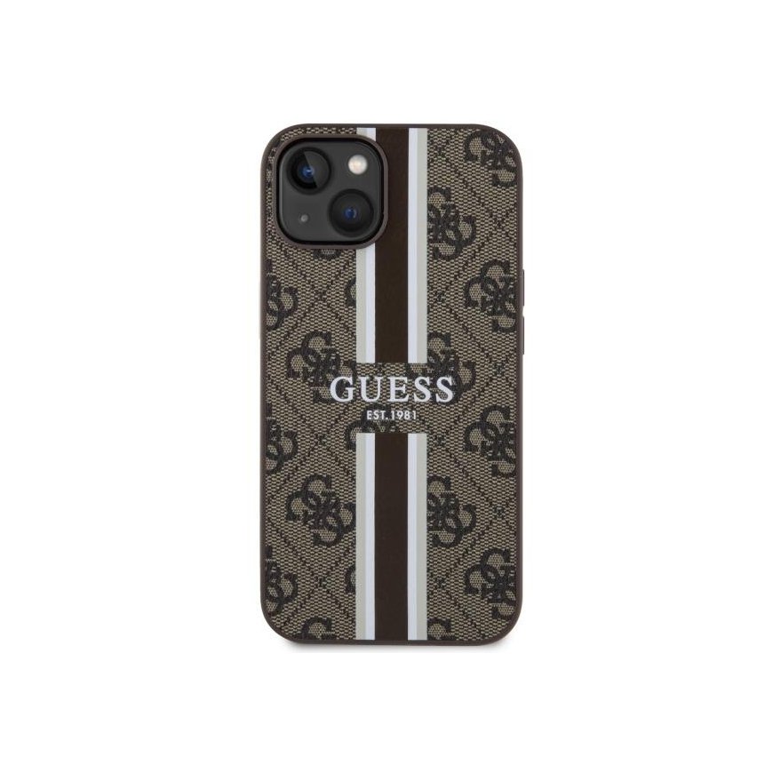 Karl Lagerfeld Guess dėklas, skirtas iPhone 14 6,1" GUHMP14SP4RPSW ruda harcase Magsafe 4G Printed Stripes – 3