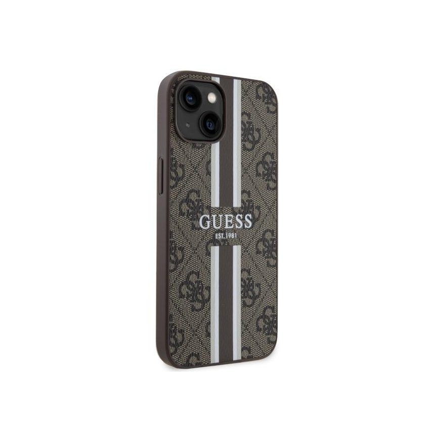 Karl Lagerfeld Guess dėklas, skirtas iPhone 14 6,1" GUHMP14SP4RPSW ruda harcase Magsafe 4G Printed Stripes – 4