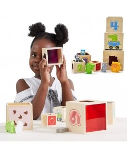 Viga Toys VIGA medinių piramidinių dėlionių kaladėlių rūšiuotojas