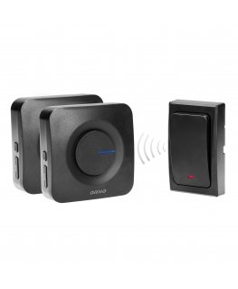 Orno Bell Bellaidis ONDO 2 AC Mains With 2 Receivers 1 Button Battery Free Learning System 36 Sounds 200m Black