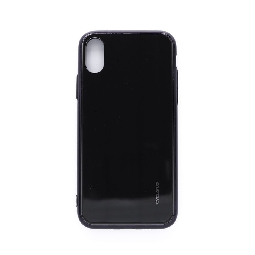 Evelatus Apple iPhone X/XS Water Ripple Full Color Electroplating Tempered Glass Black