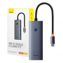 5-in-1 Hub Baseus UltraJoy Series USB-C to HDMI4K@30Hz+3xUSB 3.0+1xPD (grey) 5-in-1 Hub Baseus UltraJoy Series USB-C to HDMI4K@30Hz+3xUSB 3.0+1xPD (grey)