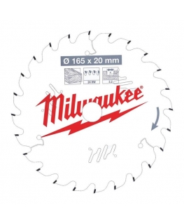 Milwaukee Accessories Wood cutting disc MILWAUKEE CSB PW 165x20x2,2 24ATB