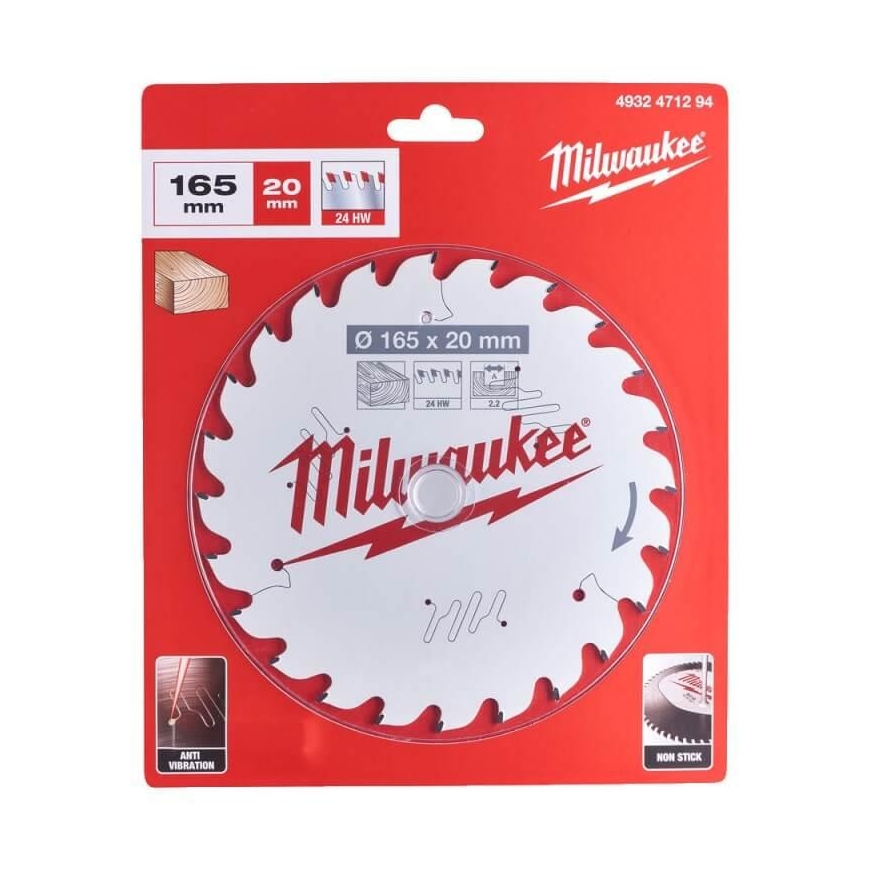 Milwaukee Accessories Wood cutting disc MILWAUKEE CSB PW 165x20x2,2 24ATB – 2