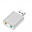 RoGer USB Аудио картa с микрофонным входом / Virtual 7.1 / серебряный RoGer USB Аудио картa с микрофонным входом / Virtual 7.1 / серебряный