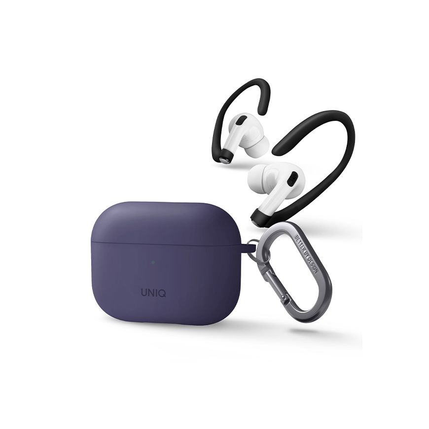 Uniq UNIQ etui Nexo AirPods Pro 2 gen + Ear Hooks silicone purpurowy/fig purple – 2