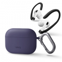 Uniq UNIQ etui Nexo AirPods Pro 2 gen + Ear Hooks silikoninis purpurowy/fig violetinė Uniq UNIQ etui Nexo AirPods Pro 2 gen + Ear Hooks silikoninis purpurowy/fig violetinė