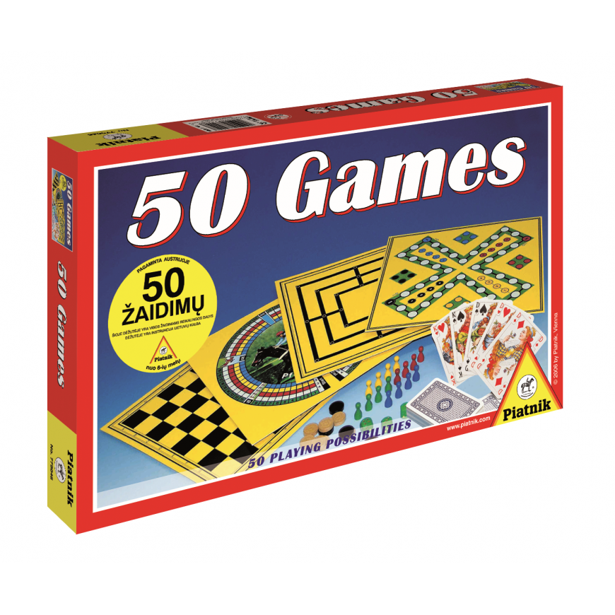PIATNIK Galda spēļu komplekts 50 spēles