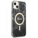 Guess set case + charger for iPhone 14 Plus 6,7" GUBPP14MHMEACSK black hard case Marble MagSafe Guess set case + charger for iPhone 14 Plus 6,7" GUBPP14MHMEACSK black hard case Marble MagSafe