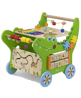 Vigan Viga Toys VIGA Wooden Educational Pusher Crocodile 12in1
