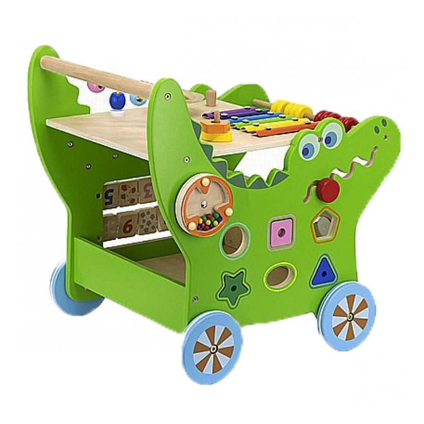 Vigan Viga Toys VIGA Wooden Educational Pusher Crocodile 12in1 – 2