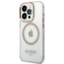 Guess GUHMP14XHTRMD iPhone 14 Pro Max 6.7 "auksinis / auksinis hard case Metal Outline Magsafe