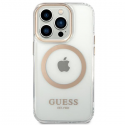 Guess GUHMP14XHTRMD iPhone 14 Pro Max 6.7 "auksinis / auksinis hard case Metal Outline Magsafe