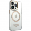 Guess GUHMP14XHTRMD iPhone 14 Pro Max 6.7 "auksinis / auksinis hard case Metal Outline Magsafe
