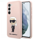 Karl Lagerfeld Case for Samsung Galaxy S23 Plus KLHCS23MSNIKBCP Pink Hard Case Silicone Ikonik