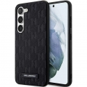 Karl Lagerfeld Karl Lagefeld dėklas, skirtas Samsung Galaxy S23 Plus Juodas HC Saffiano Mono Logoplate