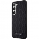 Karl Lagerfeld Karl Lagefeld dėklas, skirtas Samsung Galaxy S23 Plus Juodas HC Saffiano Mono Logoplate