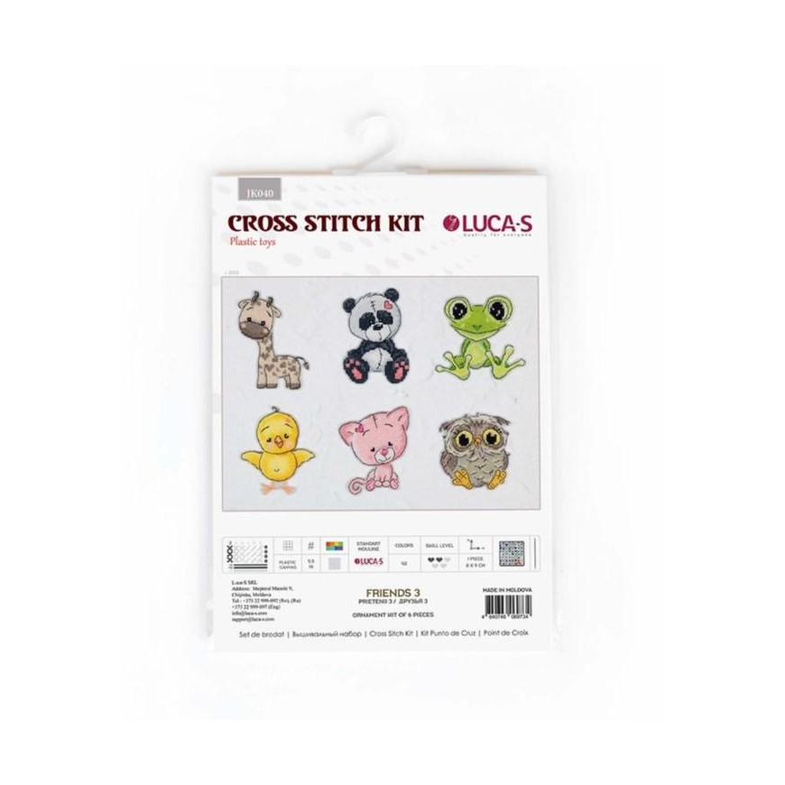 luca S Cross stitch kit Friends 3 8x9 cm SJK040