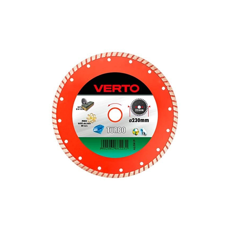 Verto 230 x 22,2 mm deimantiniai diskai, turbo – 2