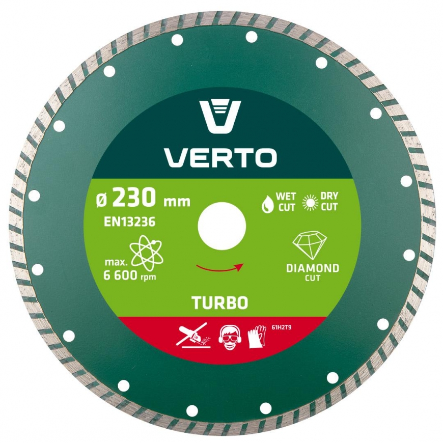 Verto 230 x 22.2mm diamond discs, turbo – 3
