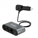 Dudao automobilinis įkroviklis 2x USB / 3x cigarečių žiebtuvėlio skirstytuvas juodas (R1Pro juodas) Dudao automobilinis įkroviklis 2x USB / 3x cigarečių žiebtuvėlio skirstytuvas juodas (R1Pro juodas)