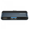 USAMS Adapter HUB USB 3.0|USB-C|Micro SD gray|grey SJ491HUB01 (US-SJ491)