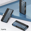 USAMS Adapter HUB USB 3.0|USB-C|Micro SD gray|grey SJ491HUB01 (US-SJ491)