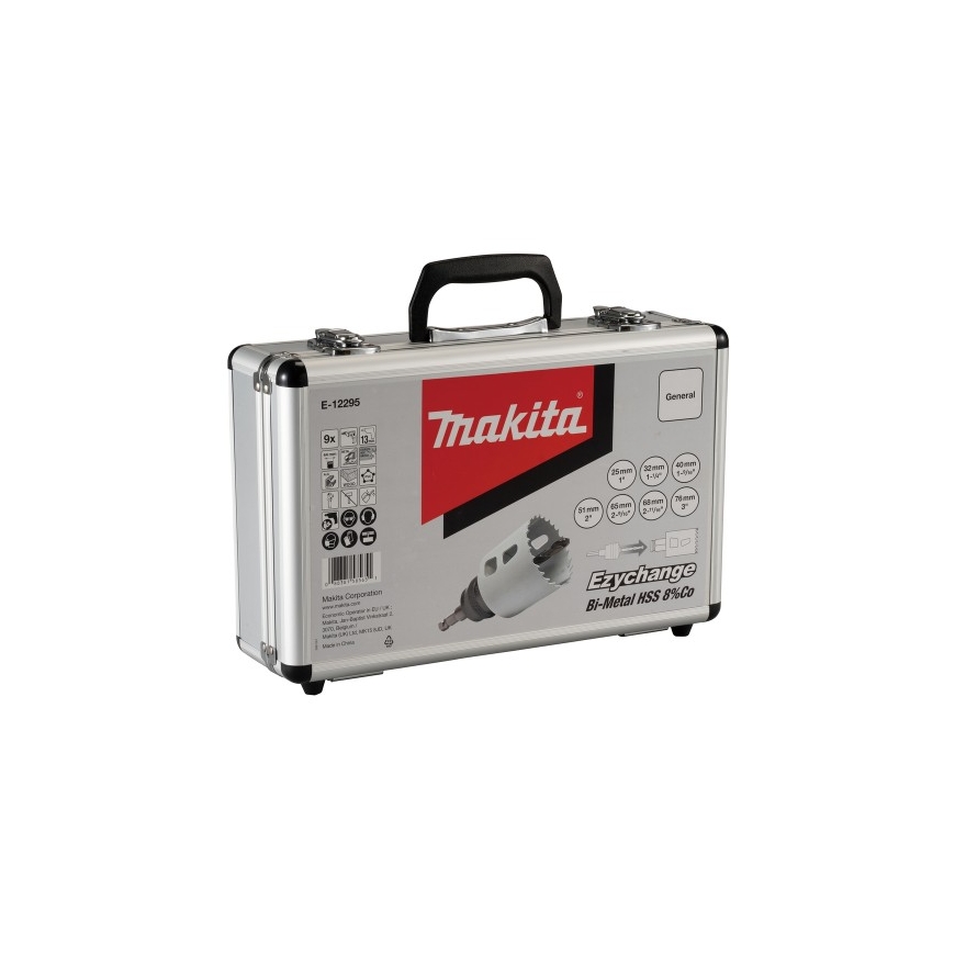 Makita E-12295 EZYCHANGE BI-METALL 7-size bit set (25,32,40,51,65,68,76 mm)