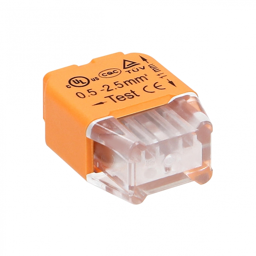 Orno 2 laidų įstumiama jungtis vielai 0,75-2,5 mm ? IEC 300V / 24A 100 vnt – 2